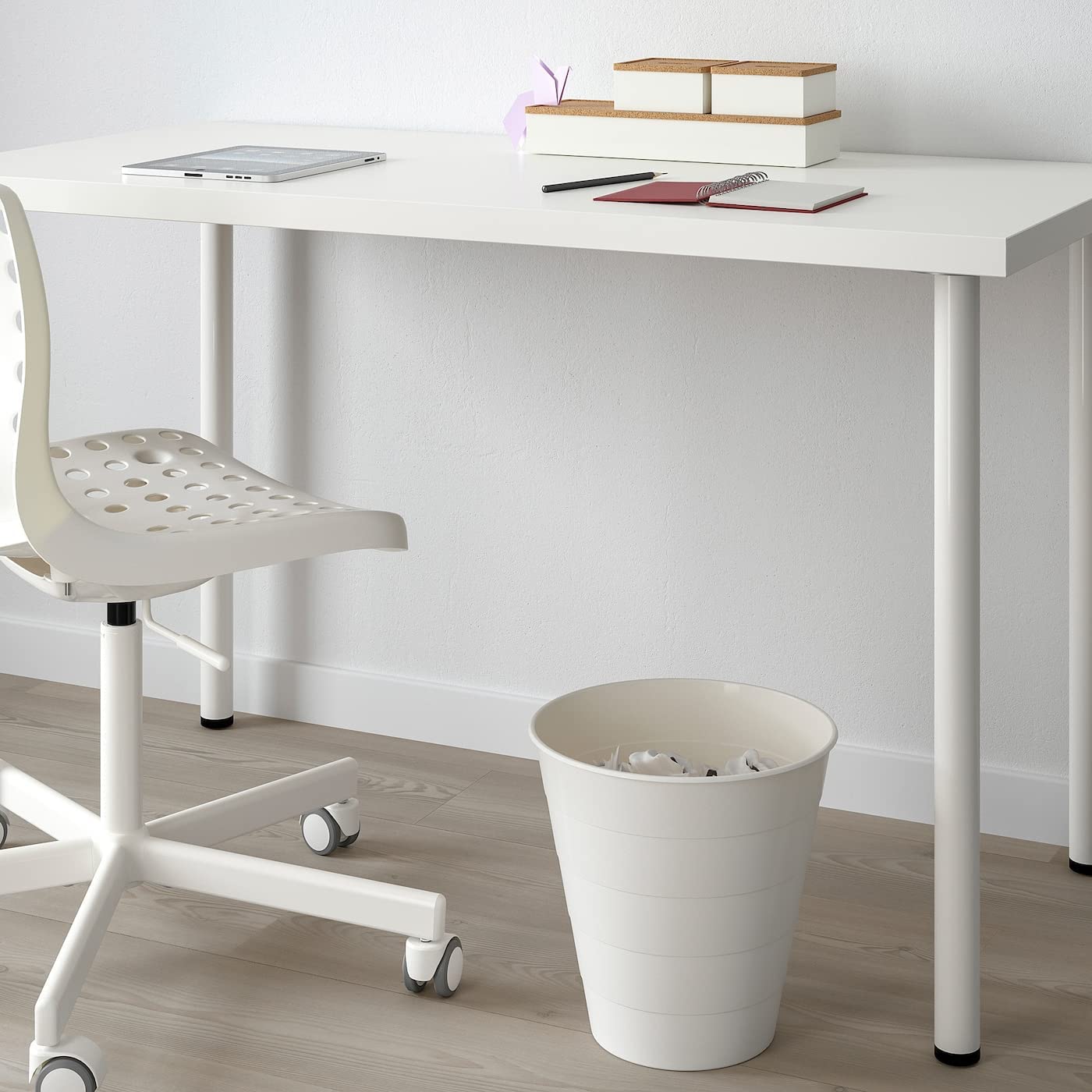 SABAC Plastic Trash Can White, Size 3 Gallon, Open-Top