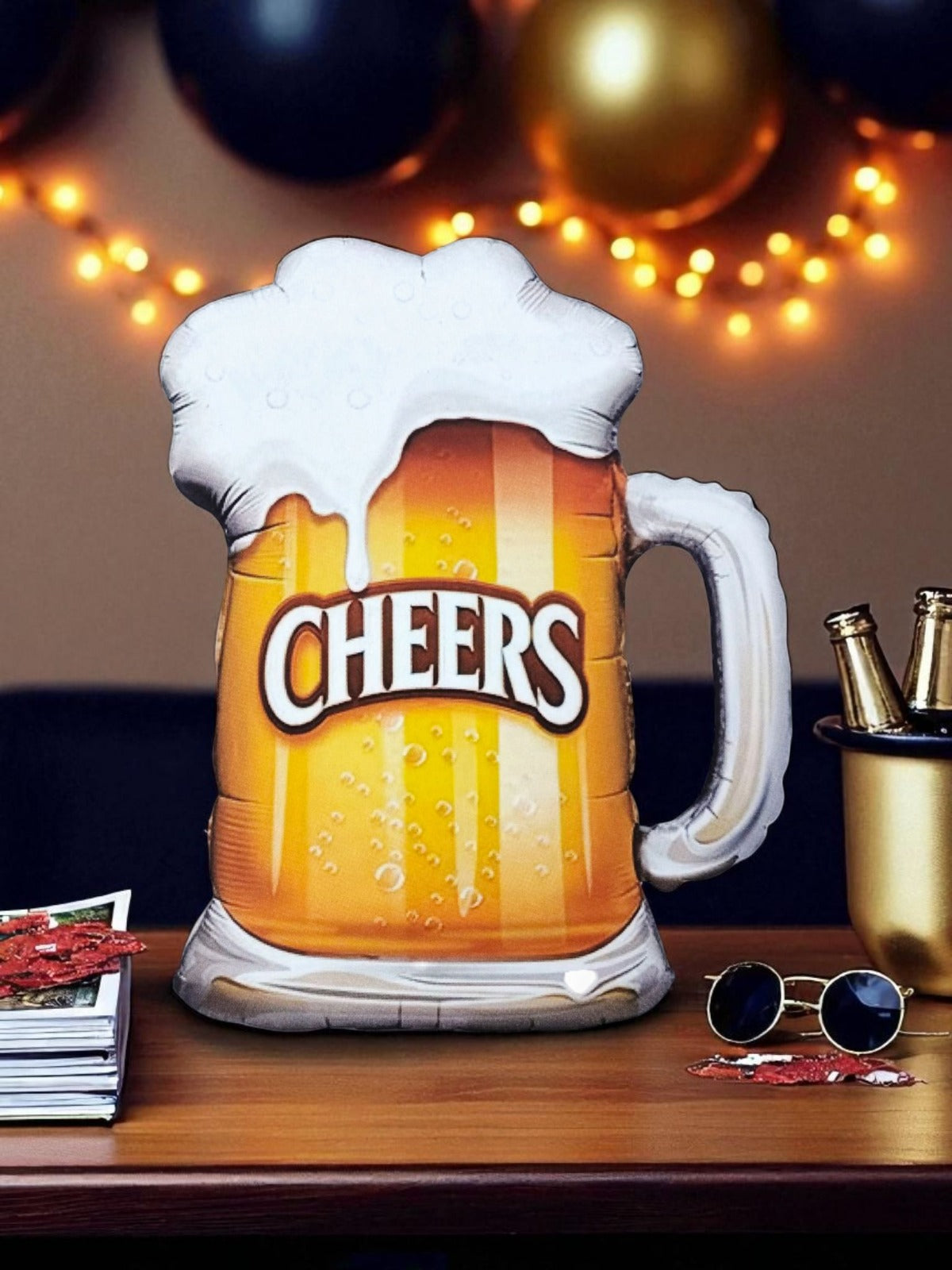 SABAC - Cheers Beer Mug Foil Balloon – Party Celebration Decor