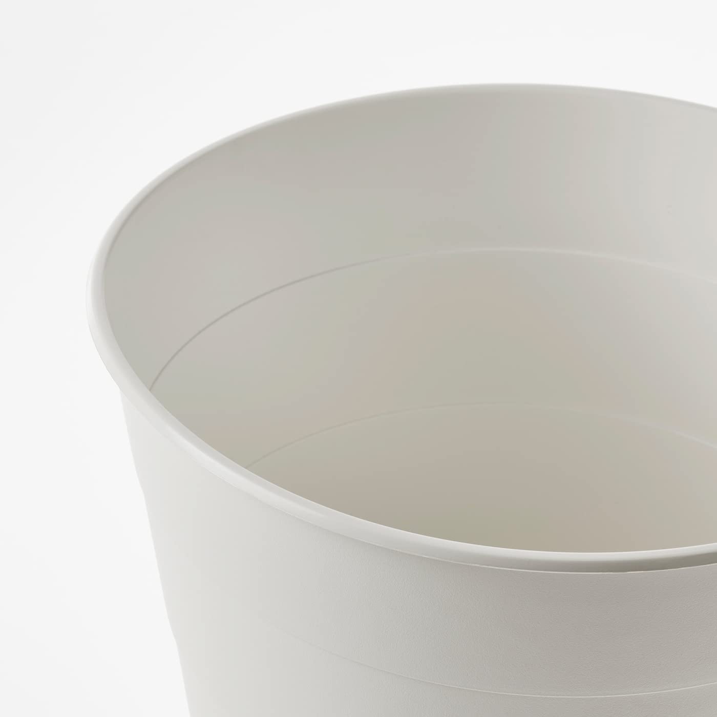 SABAC Plastic Trash Can White, Size 3 Gallon, Open-Top