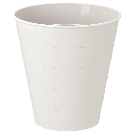 SABAC Plastic Trash Can White, Size 3 Gallon, Open-Top